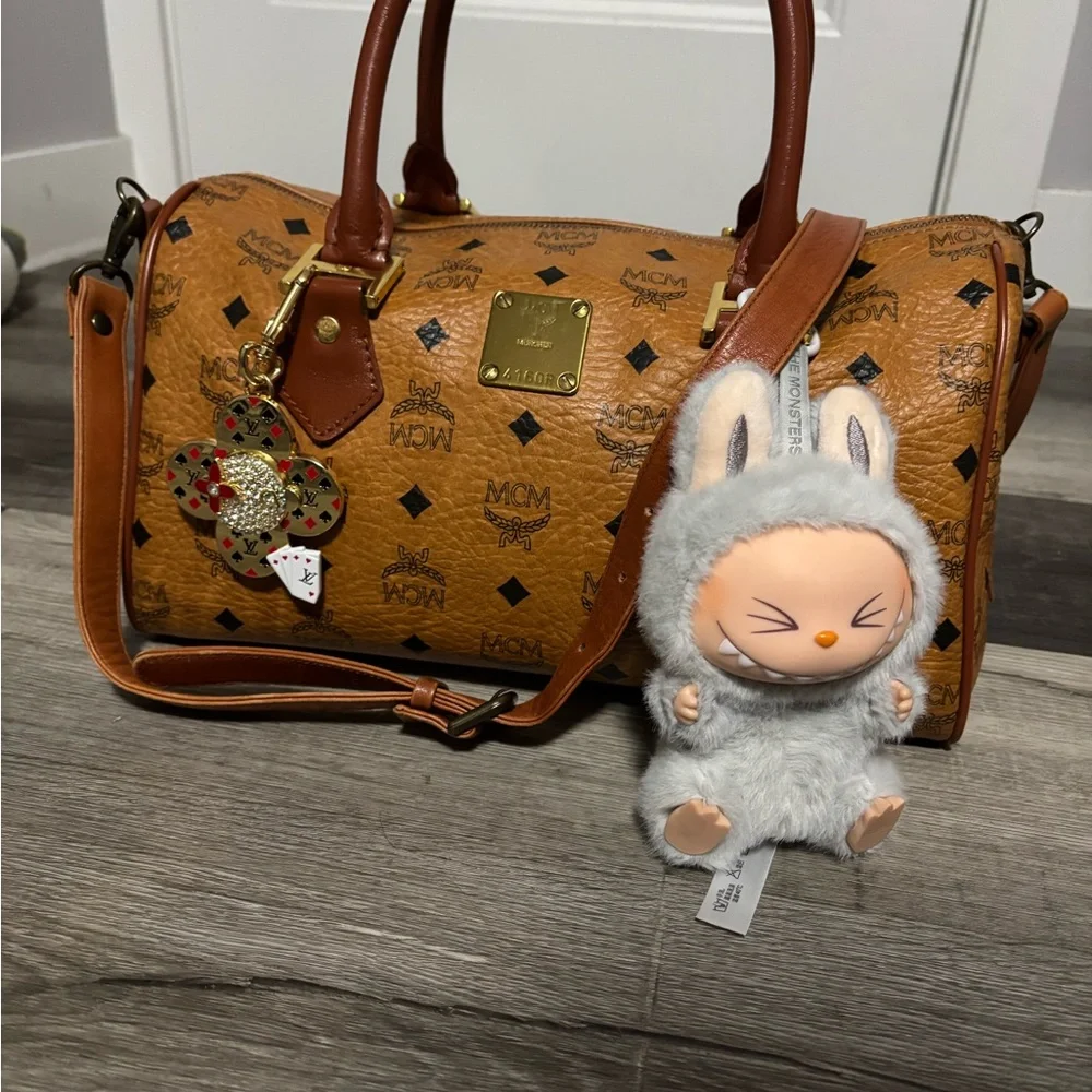 MCM Cognac Boston bag Visetos Satchel - Picture 12 of 14
